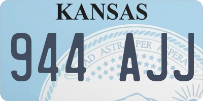 KS license plate 944AJJ
