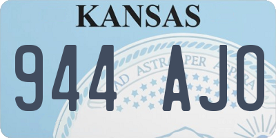 KS license plate 944AJO