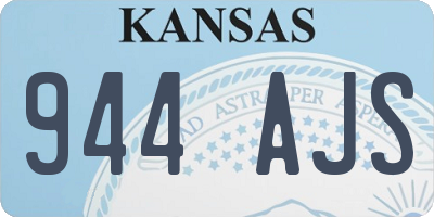 KS license plate 944AJS