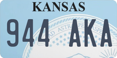 KS license plate 944AKA