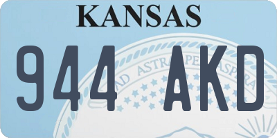 KS license plate 944AKD