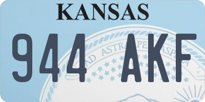 KS license plate 944AKF
