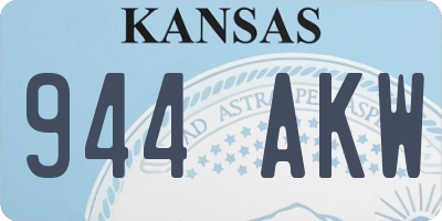 KS license plate 944AKW
