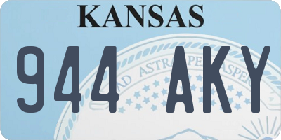 KS license plate 944AKY