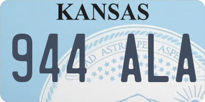 KS license plate 944ALA