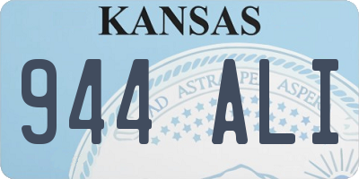 KS license plate 944ALI