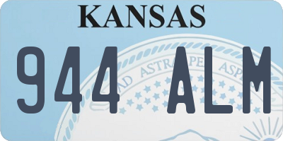 KS license plate 944ALM