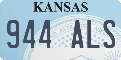 KS license plate 944ALS