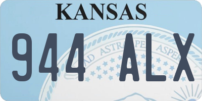 KS license plate 944ALX
