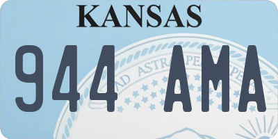 KS license plate 944AMA