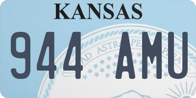 KS license plate 944AMU