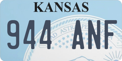 KS license plate 944ANF