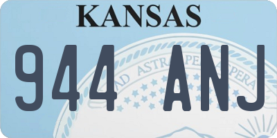 KS license plate 944ANJ