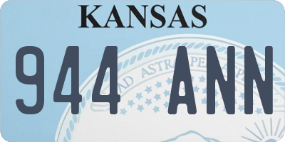KS license plate 944ANN