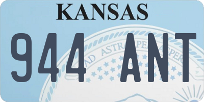 KS license plate 944ANT