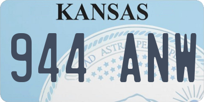 KS license plate 944ANW