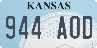 KS license plate 944AOD