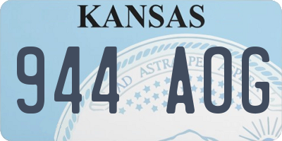 KS license plate 944AOG