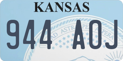 KS license plate 944AOJ