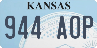 KS license plate 944AOP