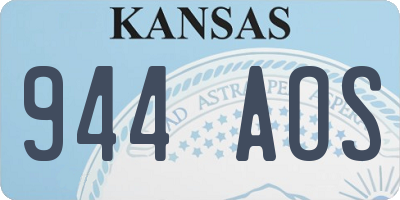 KS license plate 944AOS