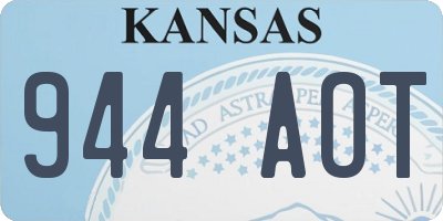 KS license plate 944AOT