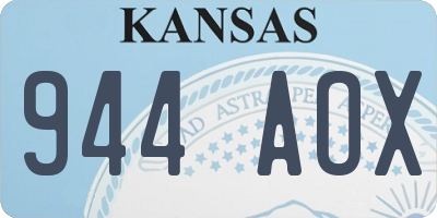 KS license plate 944AOX