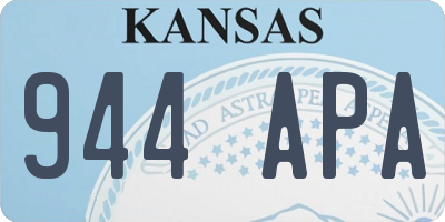KS license plate 944APA