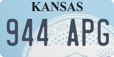 KS license plate 944APG