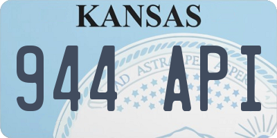 KS license plate 944API