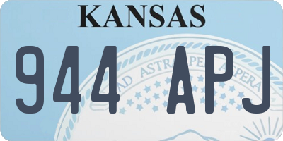KS license plate 944APJ
