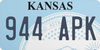 KS license plate 944APK
