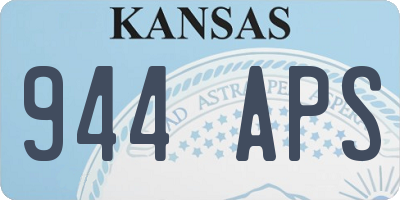 KS license plate 944APS