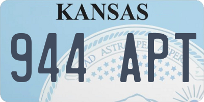 KS license plate 944APT