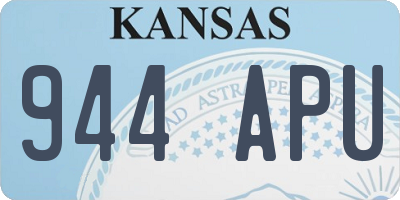 KS license plate 944APU