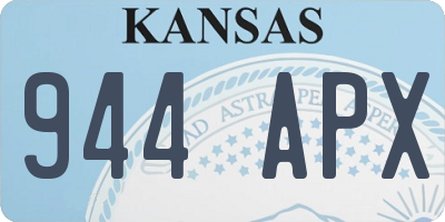 KS license plate 944APX