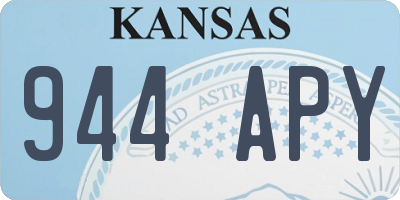 KS license plate 944APY
