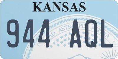 KS license plate 944AQL