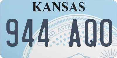 KS license plate 944AQO