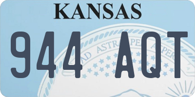 KS license plate 944AQT
