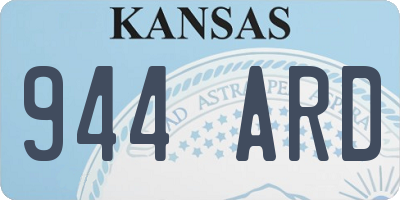KS license plate 944ARD