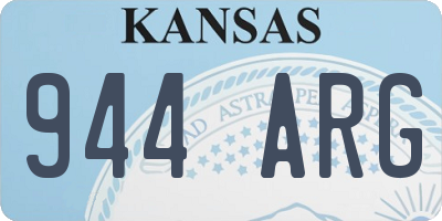 KS license plate 944ARG