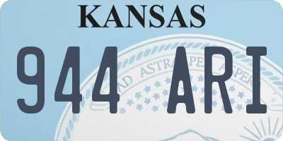 KS license plate 944ARI