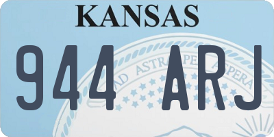 KS license plate 944ARJ