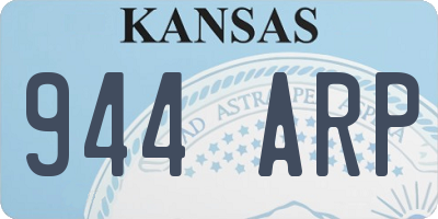 KS license plate 944ARP