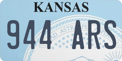 KS license plate 944ARS