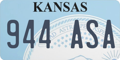KS license plate 944ASA