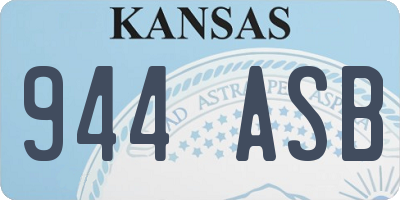 KS license plate 944ASB