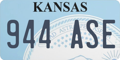 KS license plate 944ASE