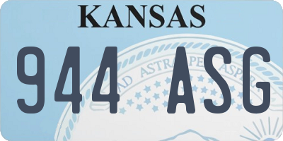 KS license plate 944ASG